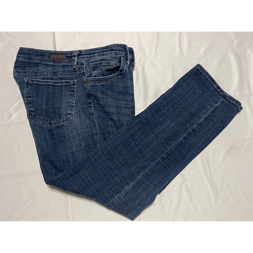 Kut from the Kloth Jeans Womens Size 12 Straight Leg Dark Wash Stretch Denim Mid